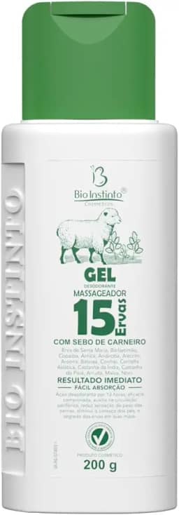 Gel 15 Ervas Bio Instinto Com Sebo De Carneiro 200g