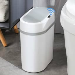 Lixeira Automática 12L com Sensor Inteligente de Aproximação – Abertura e Fechamento Automáticos para Cozinha, Banheiro e Escritório (12L-branco)