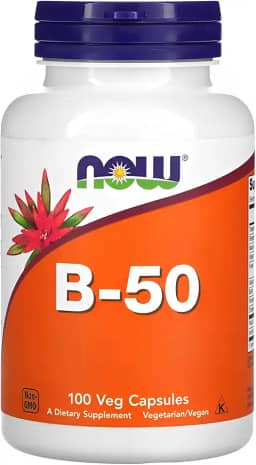 NOW Foods Vitamina B50 Vitamina Complexo B 100Cáps Importado