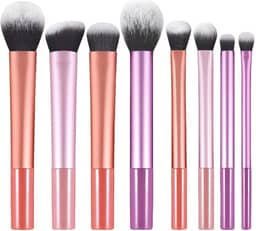 Kit de Pincéis de Maquiagem 8 Peças/ 12 Peças / 15 PeçasProfissional Esfumar Contorno Cerdas Sintéticas Macias - Completo para Todos os Tipos de Make (8 Peças)