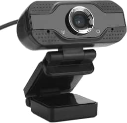 Webcam Full HD 1080p com Microfone para Computador e Notebook – Câmera USB Plug & Play com Redução de Ruído e Suporte Ajustável para Aulas Online, Reuniões e Home Office