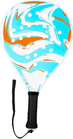 Colaxi Raquete de Padel, Superfície de Fibra de Carbono, Punho Antiderrapante, Núcleo de Espuma, Raquete de Padel para Uso Externo para Adultos e Crianças