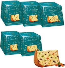 Kit 5 Panetones Premium com Frutas 400g Santa Edwiges