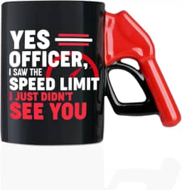 Onebttl Presentes de carro para homens, mulheres - Caneca de café de reabastecimento - Presente para amantes de carros - Caneca de cerâmica engraçada de 400 ml - Vejo você