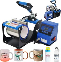 11oz Prensa Térmica De Sublimação Em Caneca Máquina De Prensa De Café Copo De Cerveja Caneca (Azul 110V)