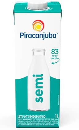 Piracanjuba - Leite Semidesnatado, 1L