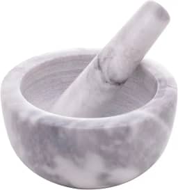 LYOR - Conjunto Pilão e Socador de Mármore Marin 12cm x 6cm