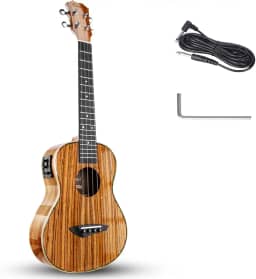 Pequenas imperfeições - Ukulele profissional tenor tenor Caramel 66.0 cm CT103 Zebrawood alto brilho