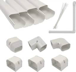 Kit de cobertura de linha AC da Jeacent para mini divisórias, ar condicionado central, bomba de calor, 3' Wx11.3ft