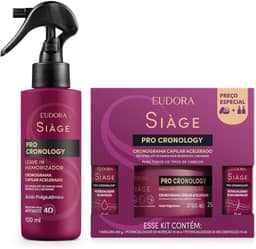 Eudora Kit Siàge Pro Cronology: Kit Cronograma Capilar Acelerado + Leave In Memorizador 100ml