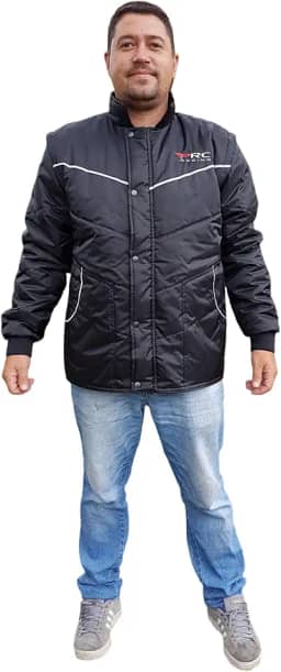 Jaqueta Piracapas PRC Racing Tradicional Preta Motoqueiro Motoboy Proteção Frio