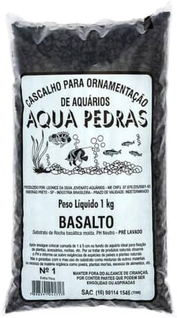 Substrato Para Aquários Aqua Pedras Basalto - Tamanho 1