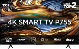 Smart TV TCL 50 Polegadas LED 4K P755 WiFi Bluetooth Google TV HDR10+ Dolby Atmos Vision 50P755
