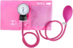 Aparelho de Pressão Premium Esfigmomanômetro Adulto Nylon Rosa Chiclé Fecho de Contato