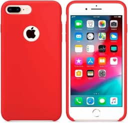 Case Capa Capinha Silicone Aveludado pra iPhone 7 Plus e 8 Plus Vermelho