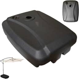 Base Plástica Grande 55L Para Ombrelone Lateral Areia ou Água Preta - AMZ