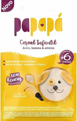 Cereal infantil de Aveia Banana & Ameixa 170g - Papapá