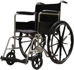 Cadeira de Rodas Dobrável Leve Resistente Fácil de Transportar em Aço Carbono 46 cm Suporta Até 110 kg - Procirúrgica