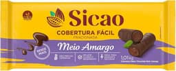 Cobertura Barra Fracionada Chocolate Meio Amargo Dia a Dia 1,01Kg - Sicao