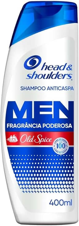 Head & shoulders & Shampoo Anticaspa Masculino com Old Spice Para Cabelo Oleoso 400 Ml, &