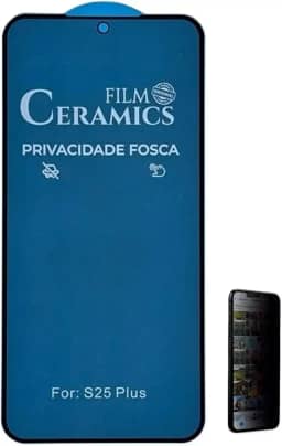 Compatível com Samsung Galaxy S25 Edge - Película Privacidade Fosca de Ceramica 3d 5d 9d Protetora de Tela Full Coverage anti-riscos queda