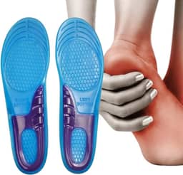 Palmilha Ortopédica Gel para Dor nos Pés, Fascite Plantar, Esporão de Calcâneo, Joelhos e Costas – Conforto Diário, Absorção de Impactos e Uso Esportivo - Palmilha de Silicone - LealShop