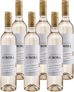 AURORA Vinho Colheita Tardia Branco 500ml (6 unidades) - Moscato e Malvasia - Doce - Gluten Free - Vinho - Sobremesa