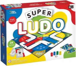 Jogo Super Ludo Pais & Filhos – Tabuleiro com Cartas, Dado e Peças – Diversão em Família e Amigos – 2 a 4 Jogadores