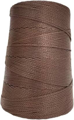 Fio nautico 500g 3mm 500m cores Linha Rabo rato bolsa corda cordão polipropileno croche trico cone (Marrom)