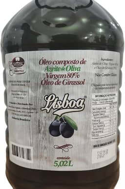 Azeite de Oliva Virgem 80% Nacional 5 Litros Restaurantes Pizzarias Qualidade Premium Lisboa