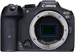 Canon Câmera mirrorless EOS R7 (apenas corpo), câmera híbrida, sensor CMOS de 32,5 megapixels (APS-C), vídeo 4K, para esportes, ação, criadores de conteúdo, câmera de vlog, preta