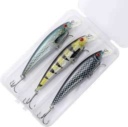 Kit 3 Iscas Artificiais Minnow Meia Água Para Tucunaré Traíra Dourado Robalo Black Bass
