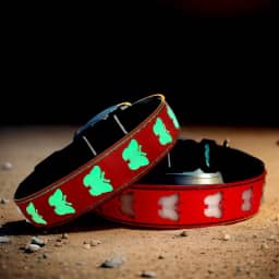 Coleira de cachorro com luz de LED USB-C, design 3D confortável e macio, iluminação multicolorida, coleira noturna para cães (BT-RED, M (39,9-50 cm))