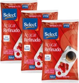 Açúcar Refinado 3kg (3x1kg) – Ideal para Docinhos, Bolos, Sucos e Sobremesas