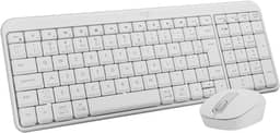 Combo Teclado e Mouse Sem Fio Logitech MK250 Bluetooth com Conectividade Rápida e Fácil, Design Compacto, Mouse Ambidestro, Layout ABNT2, Construção Durável, Compatível com PC e Mac - Branco