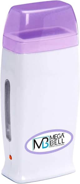 Mega Bell, Aquecedora de cera para depilação Roll-on, Cera-Matic Roll-on, Sem refil, Bivolt, Branco com detalhes em lilás