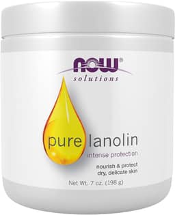Agora soluções, lanolina pura, vento e protetora de pele severa, geléia grossa, para pele seca áspera, 7 onças