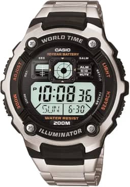 Casio Relógio esportivo masculino AE2000WD-1AV de resina e aço inoxidável