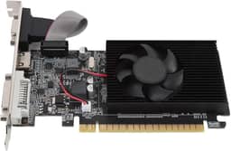PUSOKEI Placa gráfica de computador, 1GB DDR3 64Bit 500/589MHz PCIE 2.0 placas gráficas para jogos, placa de vídeo de baixo ruído com ventilador de resfriamento, suporta DirectX10.1, saída VGA/DVI