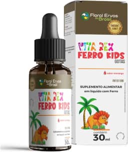 Vitamina Infantil Ferro Kids em Gotas Sabor Morango 30ML