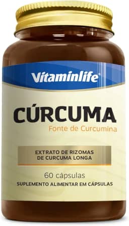 Suplemento Vitamínico Vitaminlife Cúrcuma - Extrato de Rizomas Curcuma longa - 60 Cápsulas