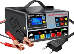 Carregador de Bateria Automotivo, Carregador de Bateria de Moto com Visor, 220v