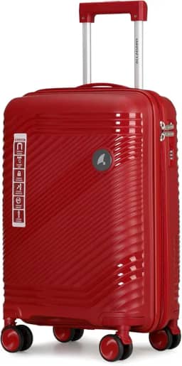 Mala de Bordo Avião 10kg Polipropileno Resistente Rodinhas Duplas 360° Rígido Rugoso Anti Arranhão e Ziper Duplo Antifurto Cadeado com Senha (Vermelho)