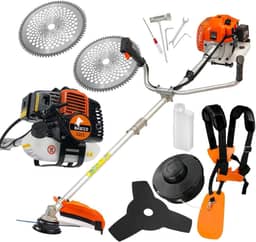 Roçadeira A Gasolina De Grama Multifuncional Aparador Profissional Bi-partido 2 Tempos Bsc-52, 52 Cilindradas 2.5hp - Bascco