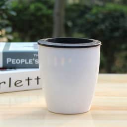 Cesto de plantio redondo, vaso de flores de resina PP autoabsorvente, corda de algodão, ideal para plantar em casa