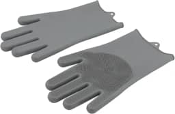 LUVA DE LIMPEZA EM SILICONE CORES SORTIDAS C/CERDAS 29 X 15 X 1,5CM - EM CASA TEM CLEAN - CM24