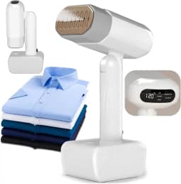 Dobrável vaporizador de roupas, 5 níveis de vapor, passagem a seco, Visor LED, Reservatório de água de 330 ml, Desligamento automático sem operação, Cabo de alimentação de 2 m ferro a vaporde(127V)