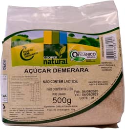 Açúcar Demerara Orgânico Coopernatural 500g