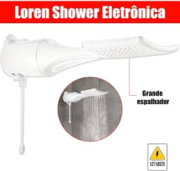 Chuveiro Loren Shower Eletrônico 5500w 127v~ LORENZETTI, Branco