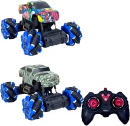 Carrinho Controle Remoto 4x4 Off Road Com 7 Funções Super Rápido Recarregavel Luzes LED e Efeitos Sonoros Brinquedo Para Crianças (Colorido)